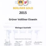 Berliner Weintrophy | Grüner Veltliner Eiswein 2015 – Gold